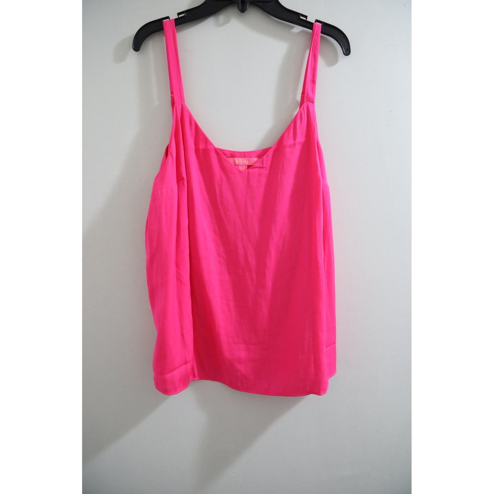 Lilly Pulitzer Pink Camisole Tank Top V-Neck Adjustable Straps Size 8